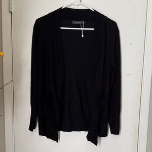NWOT Merokeety Black Sweater Open Cardigan